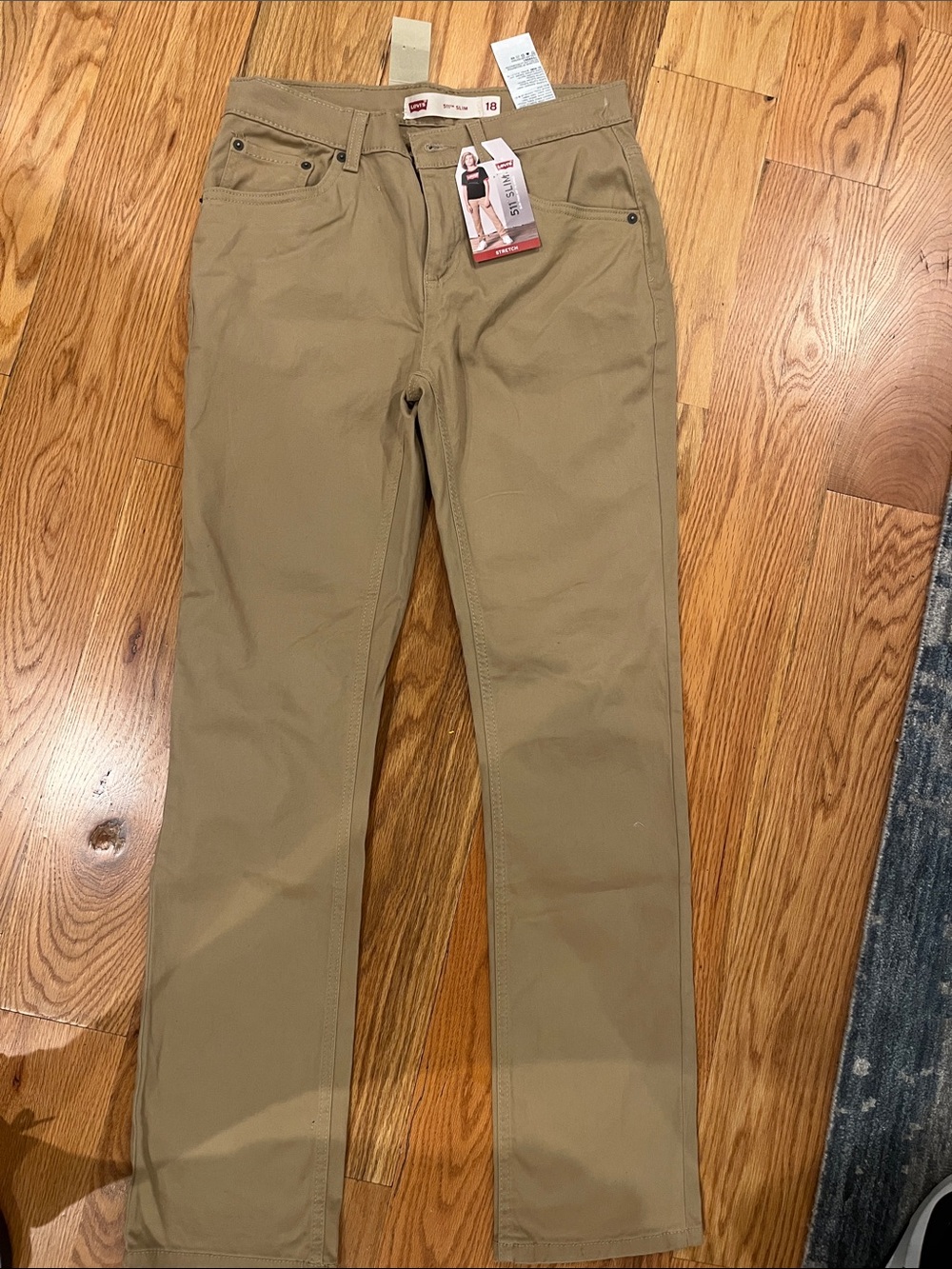 Levi's Kids Khaki Straight-Leg Casual Pants Size 18 Boys NWT